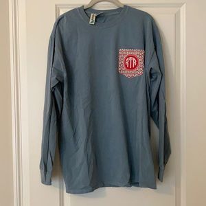 Cotton comfort colors long sleeve rtr pocket t shirt. Size L. Never worn